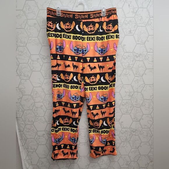 Nwt Halloween Disney Women's Stitch Plush Sleep Pants - Picture 1 of 8